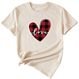 Fashion Plus Size Womens T-shirt Love Love Printed Short Sleeves