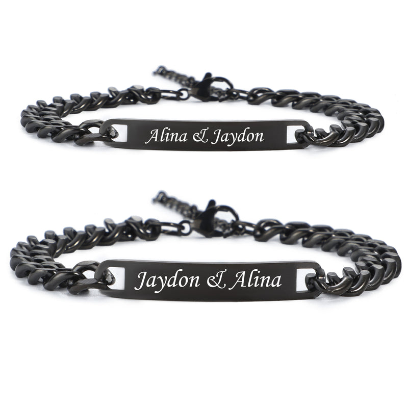 NEHZUS Paare personalisieren Armbänder Edelstahl Personalisieren Schmuck Geschenkideen