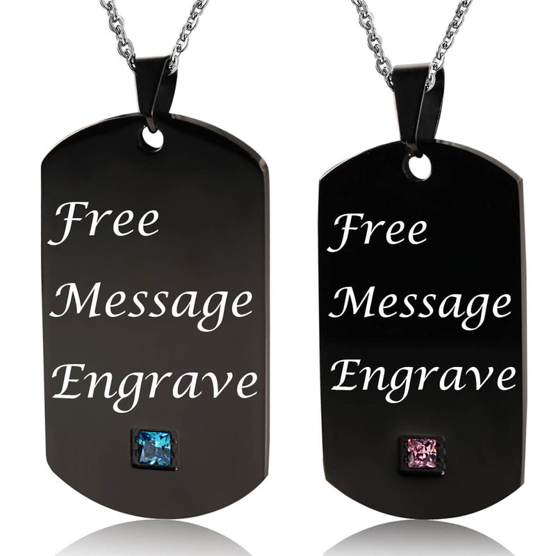 couples pendant necklace couples jewelry id name necklace