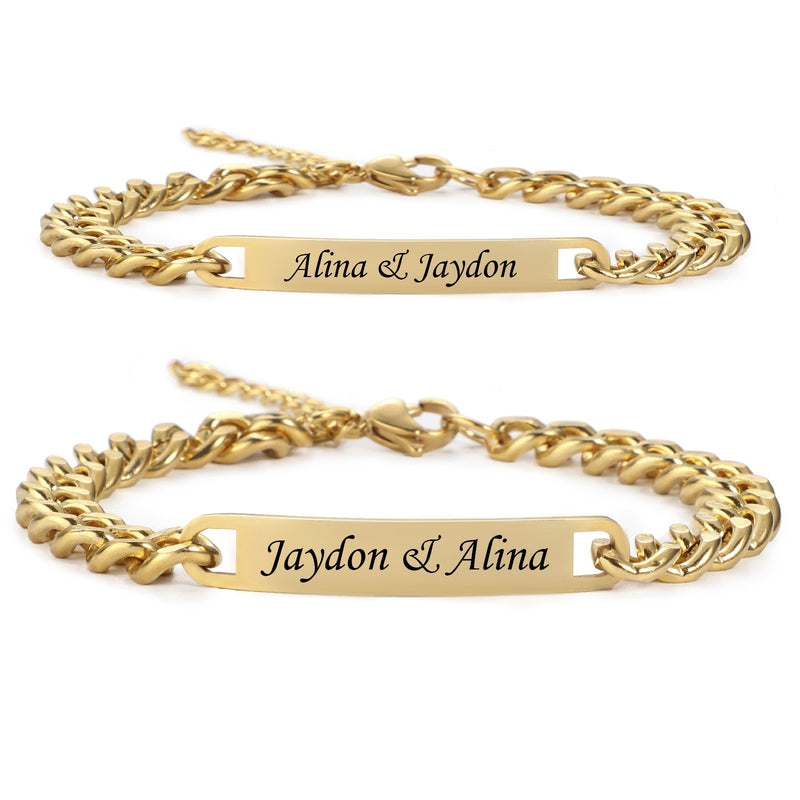 NEHZUS Paare personalisieren Armbänder Edelstahl Personalisieren Schmuck Geschenkideen