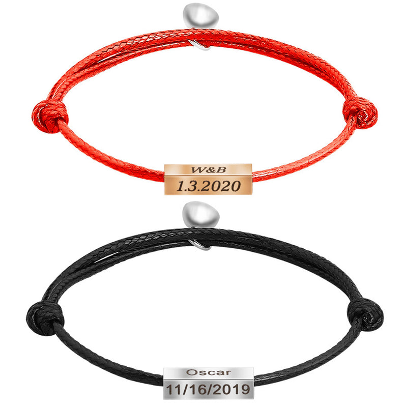 Handgemachtes geflochtenes Magnetarmband für Paare, verstellbares Armband, Liebesarmband für Männer und Frauen