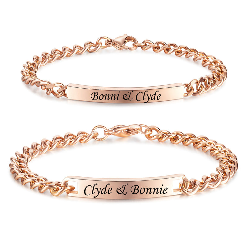 NEHZUS Paare personalisieren Armbänder Edelstahl Personalisieren Schmuck Geschenkideen